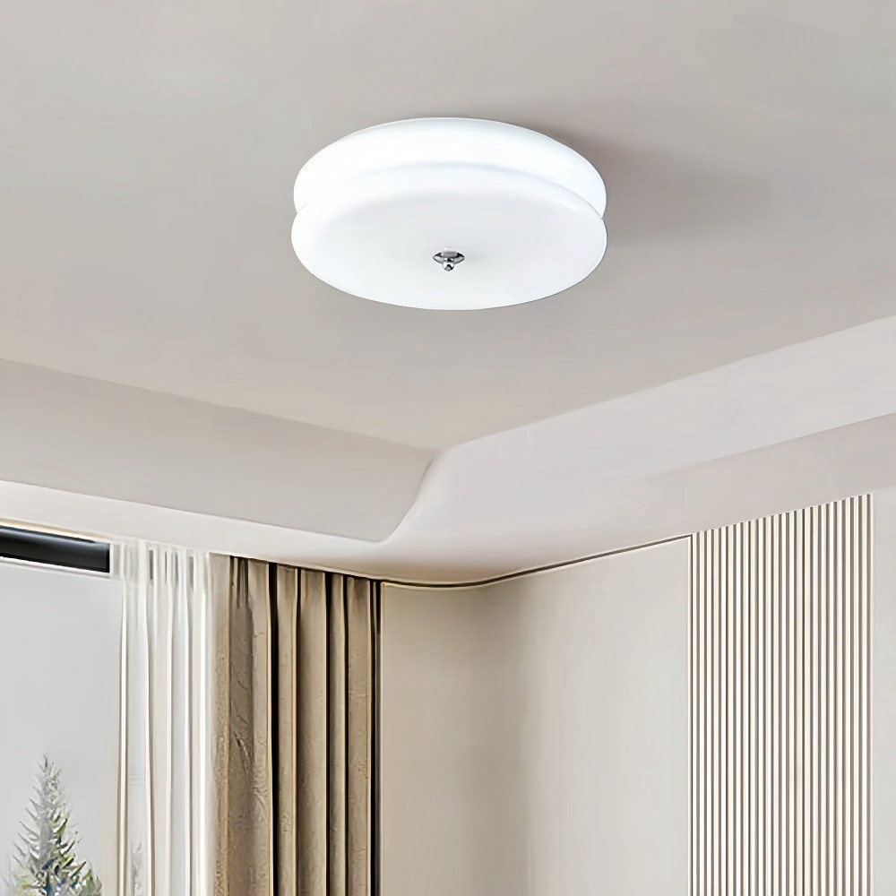 French-style Bedroom Glass Ceiling Lamp Cream Simple Living Room Lighting