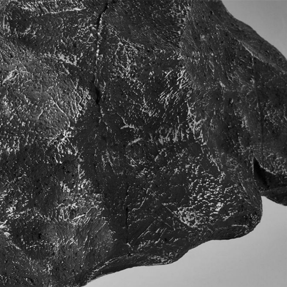 Wabi-sabi retro style imitation micro-cement irregular rock chandelier