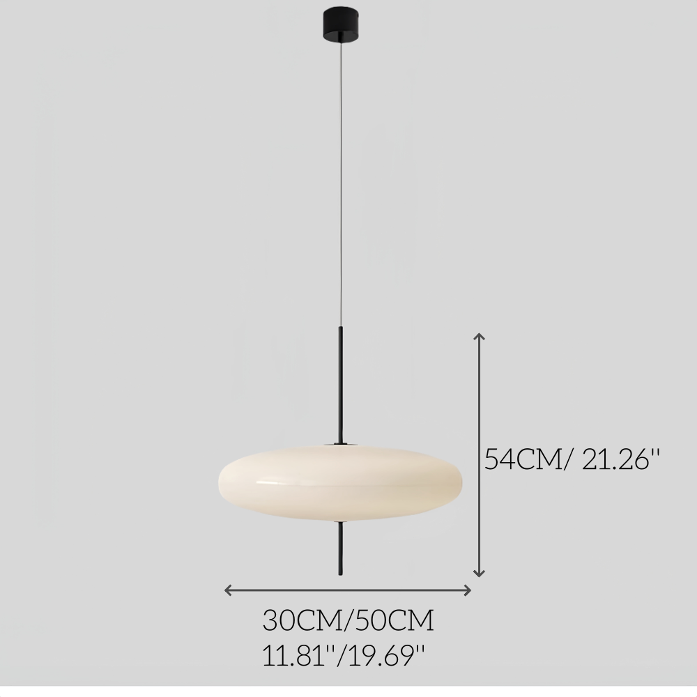 Danish Designer Glass Pendant Light Nordic modern Milk White Chandelier