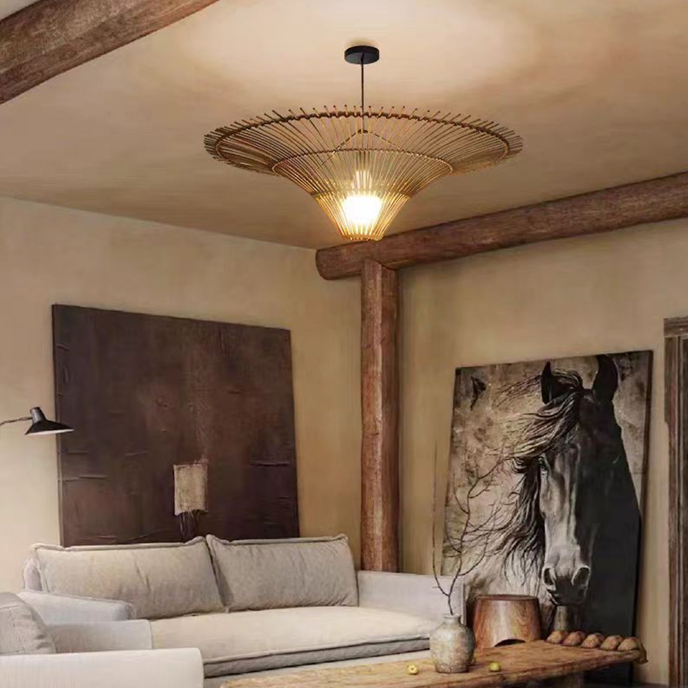 Large Modern Rattan Pendant Light Ceiling Lampshade