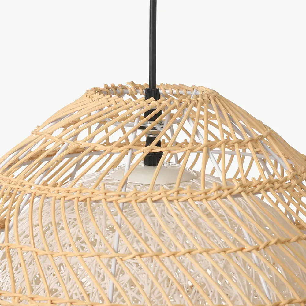 Luminaria Rattan Basket Pendant Light ampshade Simple Basket Rattan Chandelier
