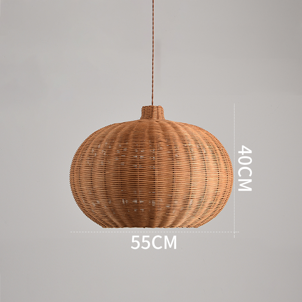 Wabi-sabi Rattan Hanging Light Bird's Nest Hand-woven Retro Lampshade