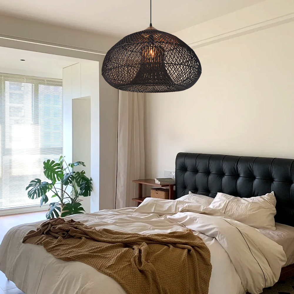 Trendy Rattan Pendant Light Wabi-sabi Style Retro Southeast Asian Chandelier
