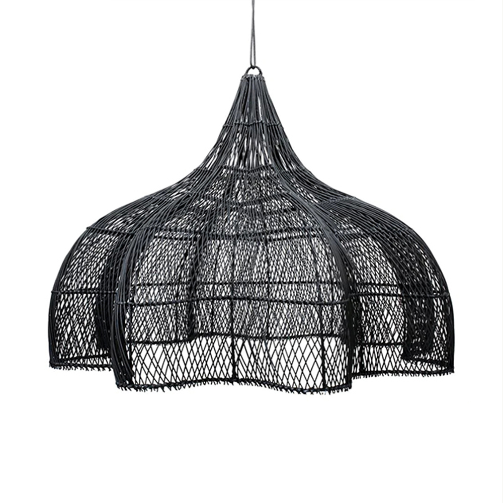 Justina Rattan Pendant Light Wabi Sabi Wicker Chandelier