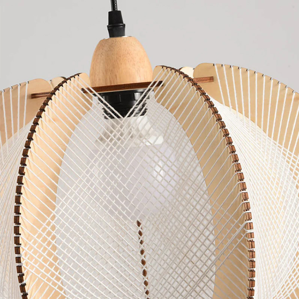 Mid-Century Scandinavian Wood Pendant Lights