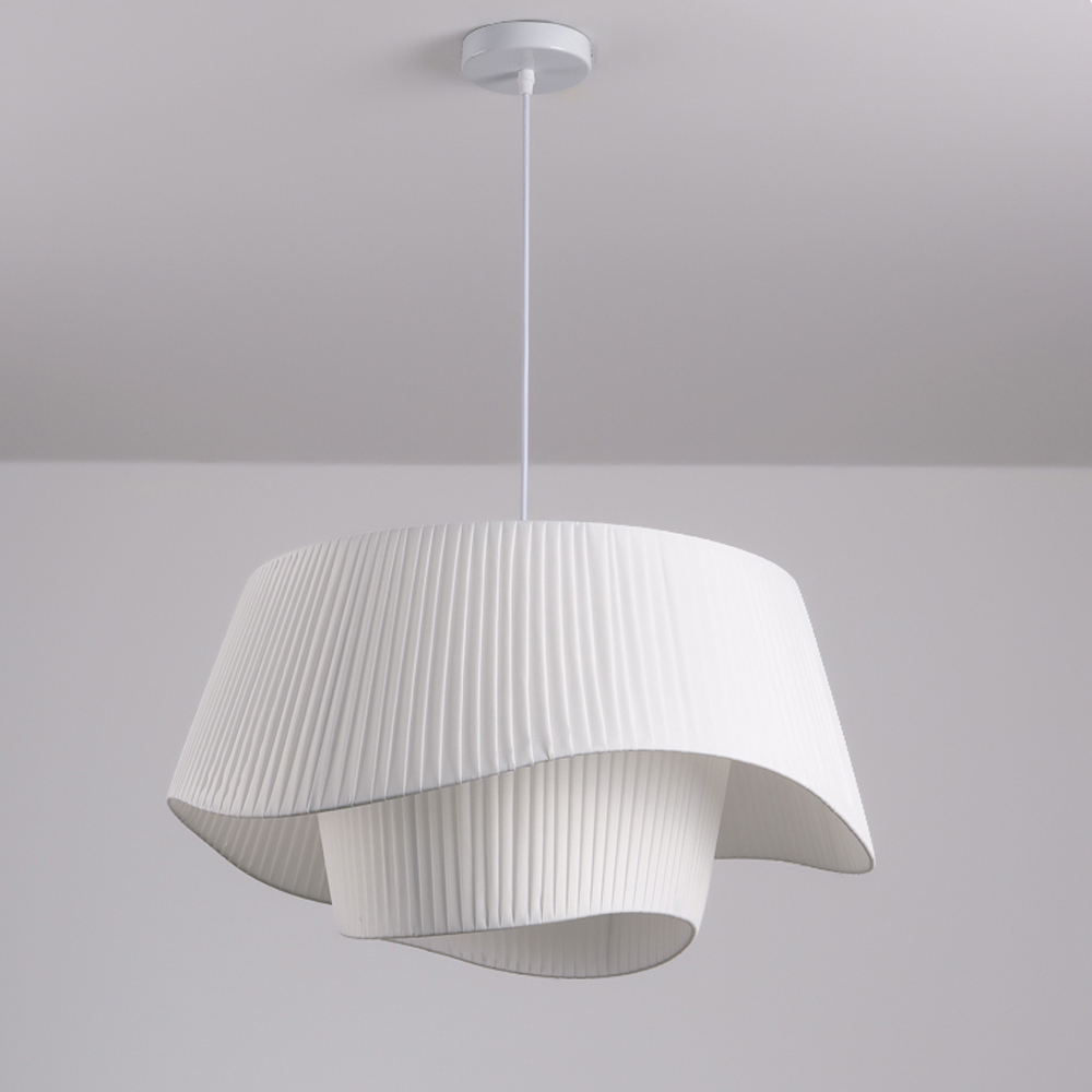 Living Room Fabric Chandelier Modern French Medieval Pendant Light Fixture