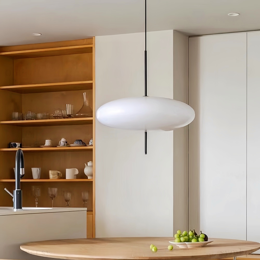 Nordic Creative Retro Flying Saucer Glass Pendant Light