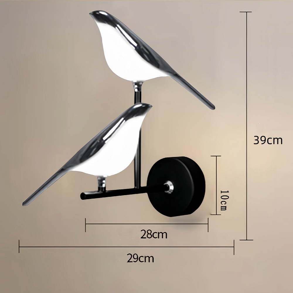 Modern Creative Magpie Bird Shaped Wall Lamp