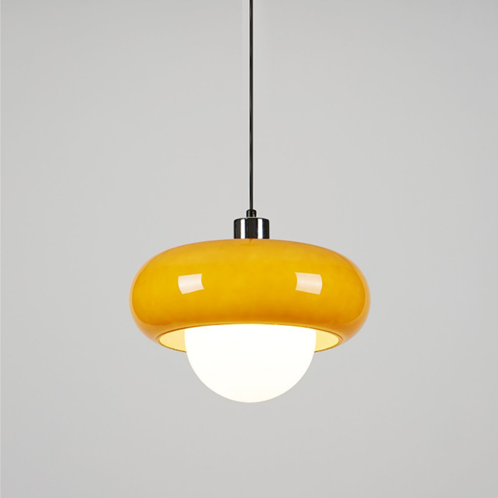 Medieval Vintage Colored Glass Pendant Light Fixture Bauhaus Mini Hanging Chandelier