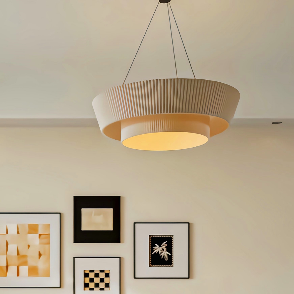 Japanese Style Creative Pleated Fabric Lighting Fixtures