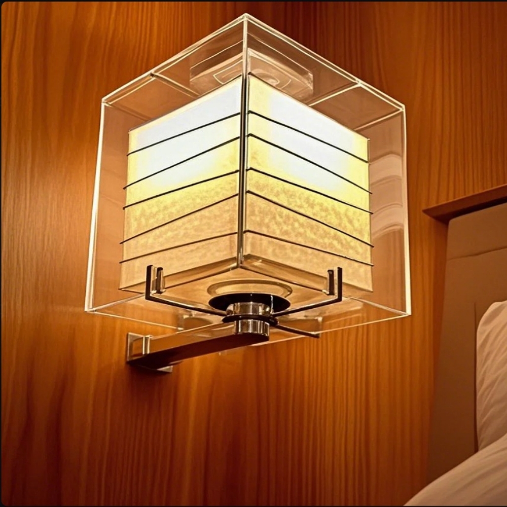 Japanese Minimalist Creative Bedroom Hallway Glass Wall Lamp
