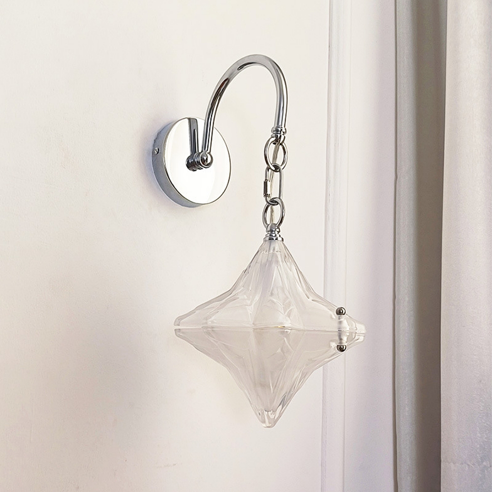 French Bauhaus Star Glass Wall Lamp Modern Minimalist Decor Lighting