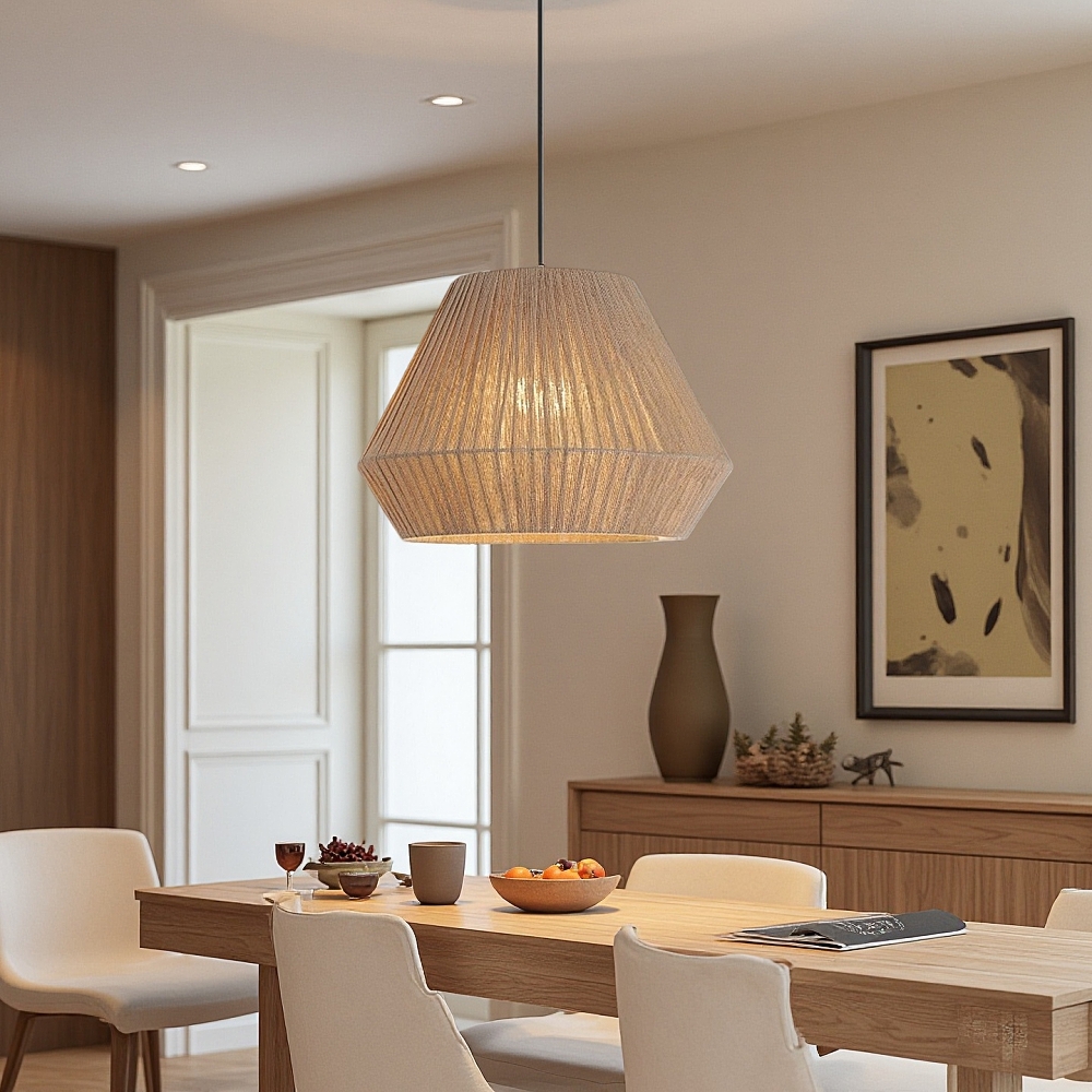Modern Minimalist Pleated Fabric Pendant Light