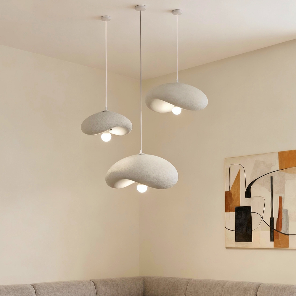 French Minimalist Resin Pendant Light Personalized Creative Design for Living/Dining Room