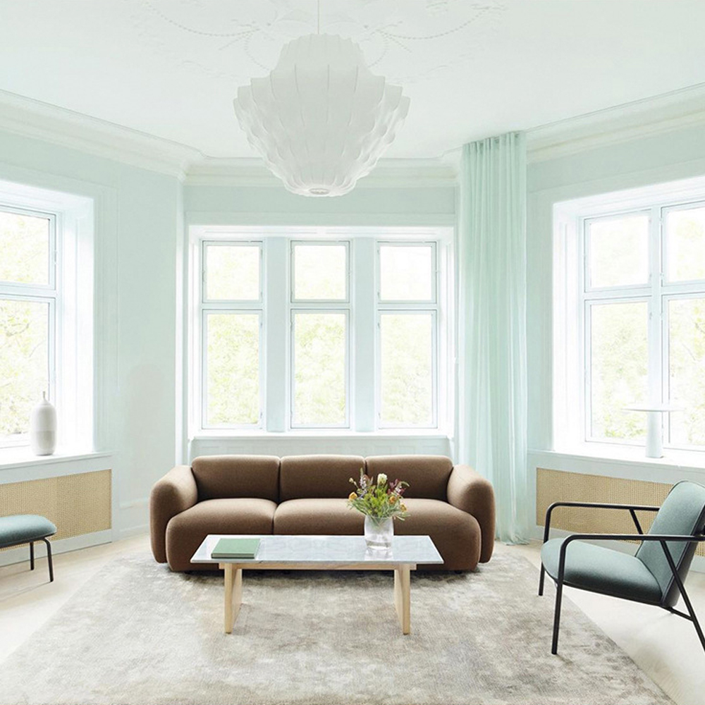 Nordic Simple White Silk Chandelier Dining Room Fabric Pendant Lighting