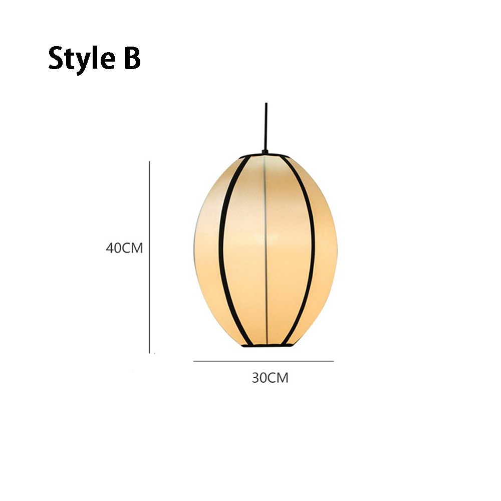 Living Room Satin Chandelier Japanese Medieval Vintage Pendant Lamps Set