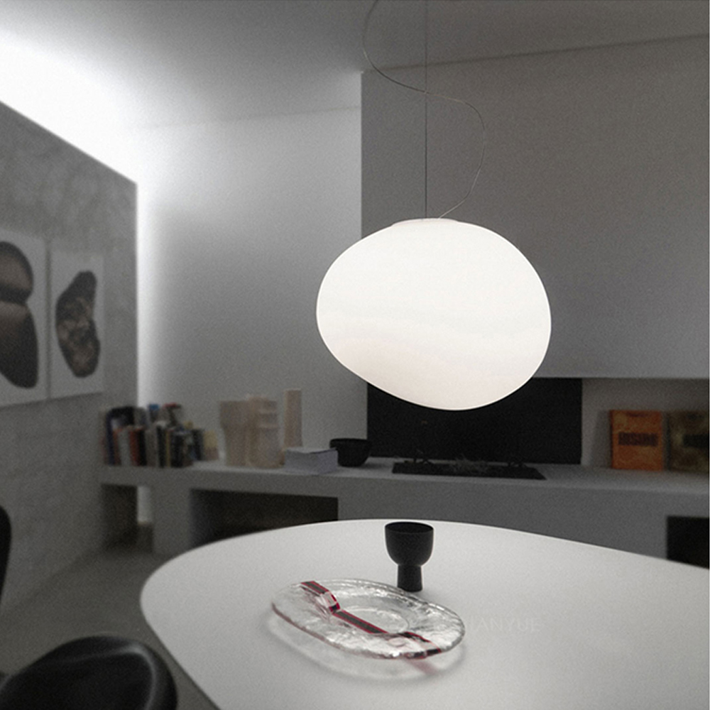 Danish Creative Pebble Chandelier Loft Apartment Duplex Spiral Staircase Pendant Light