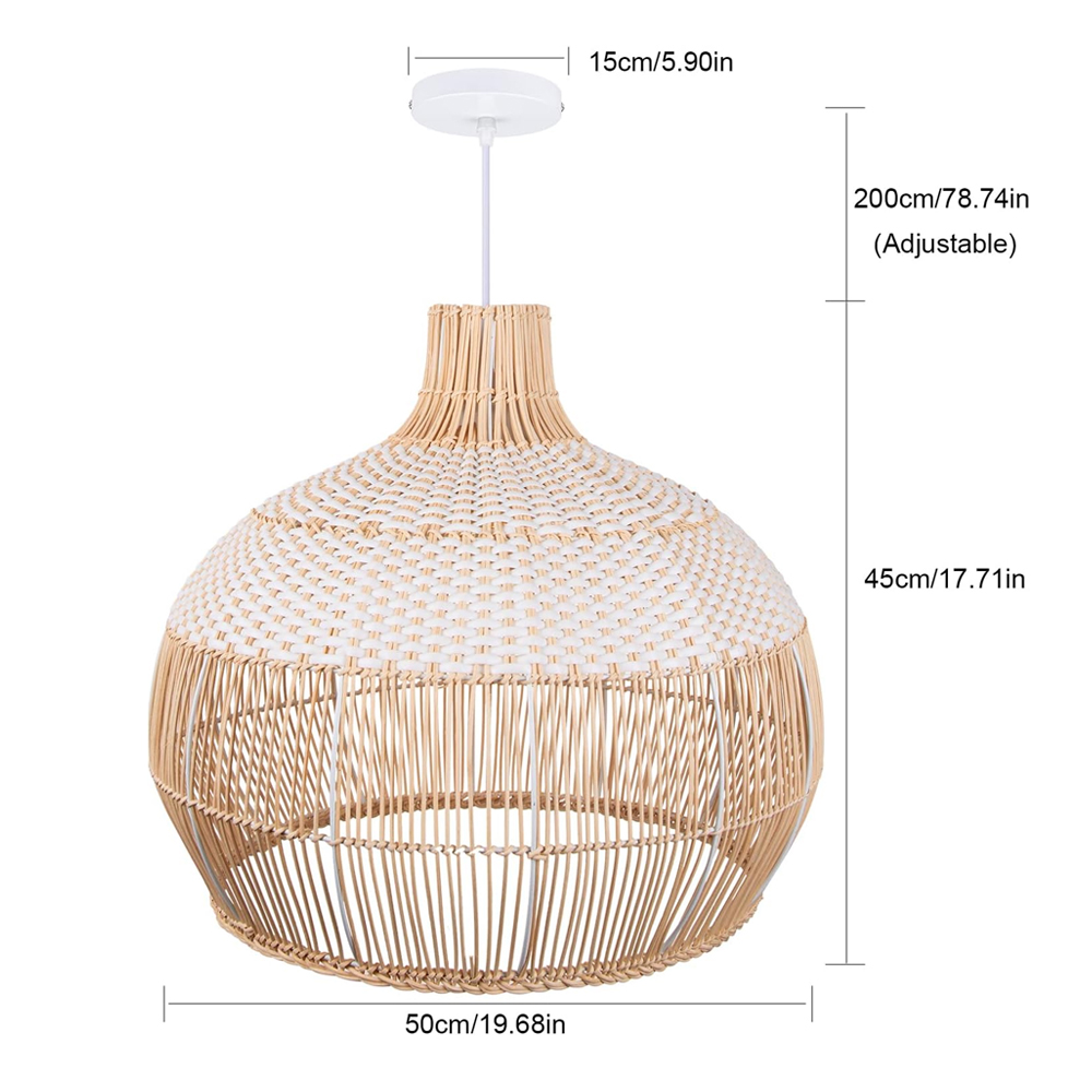 Handwoven Rattan Kitchen Island Pendant Lighting