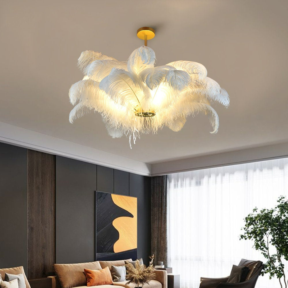 Modern Feather Home Chandelier Nordic Craft Pendant Lighting