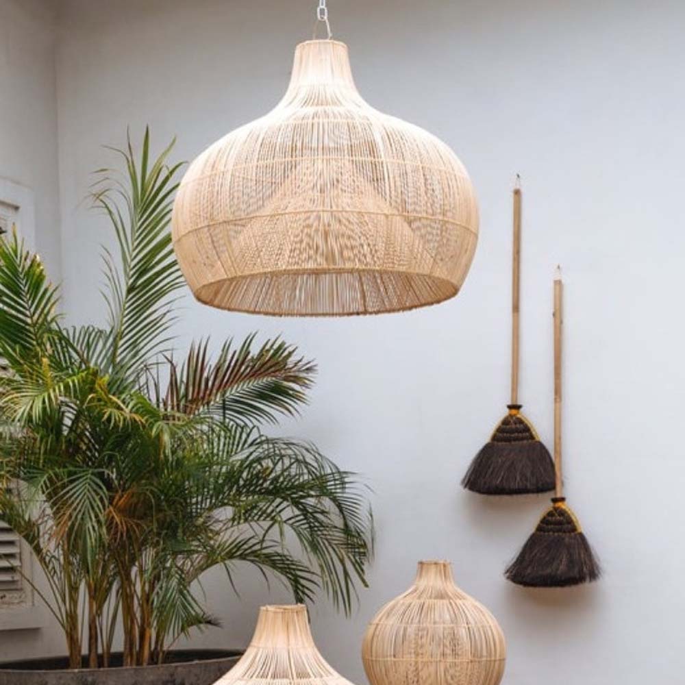 Boho Large Handmade Rattan Pendant Light