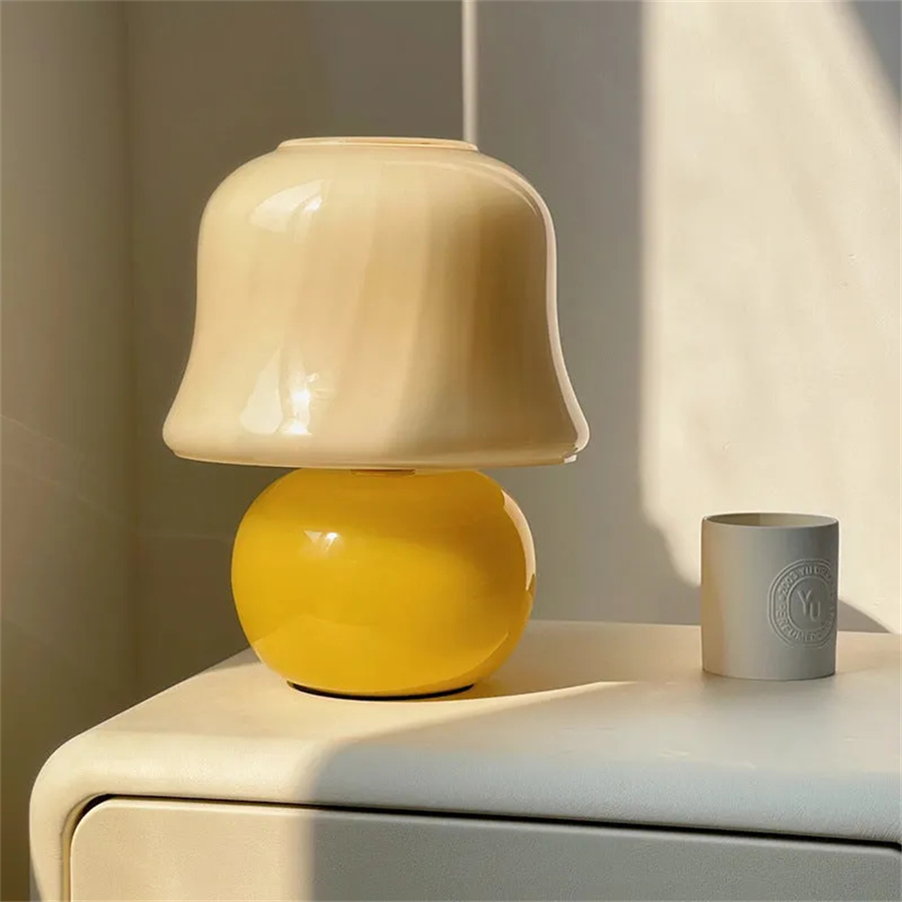 French Cream Mushroom Lamp Creative Decorative Table Lamp For Bedroom