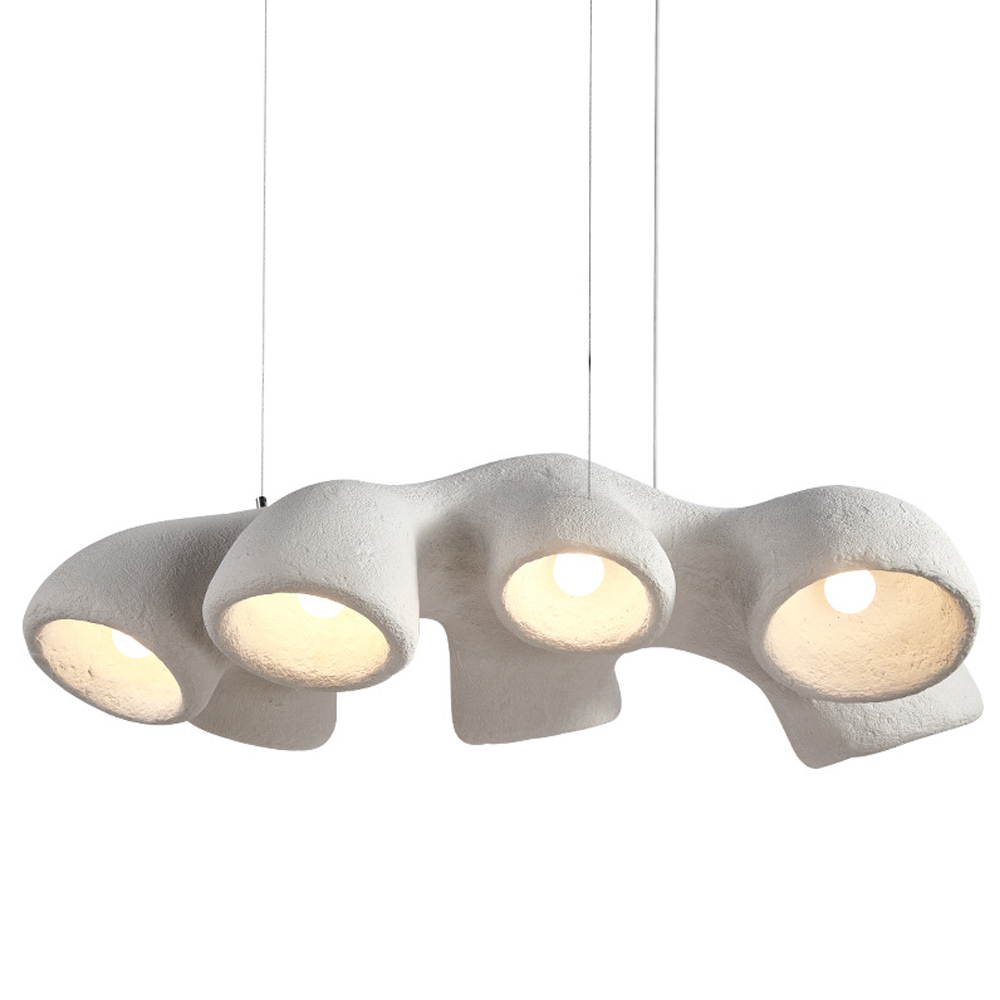 Designer Wabi-sabi Chandelier Micro-cement Original Handmade Living Room Pendant Lighting