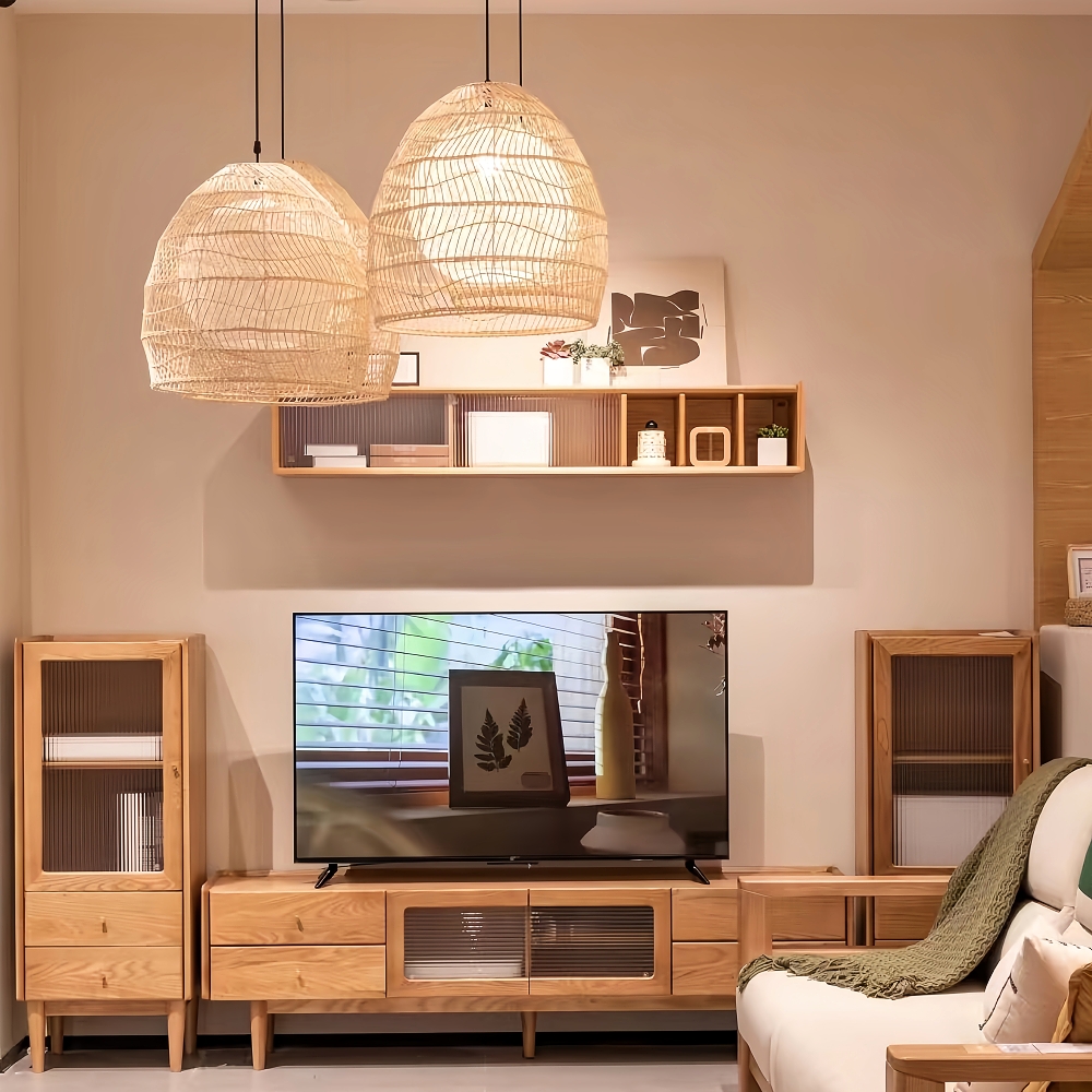 Southeast Asian Atyle Handmade Creative Double-Layer Rattan Pendant Light