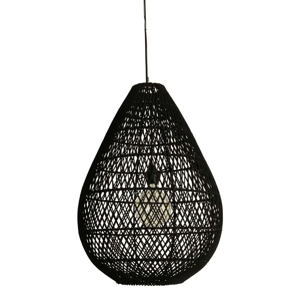 Handmade Rattan Chandelier Tear Shape Lantern Pendant Lamp