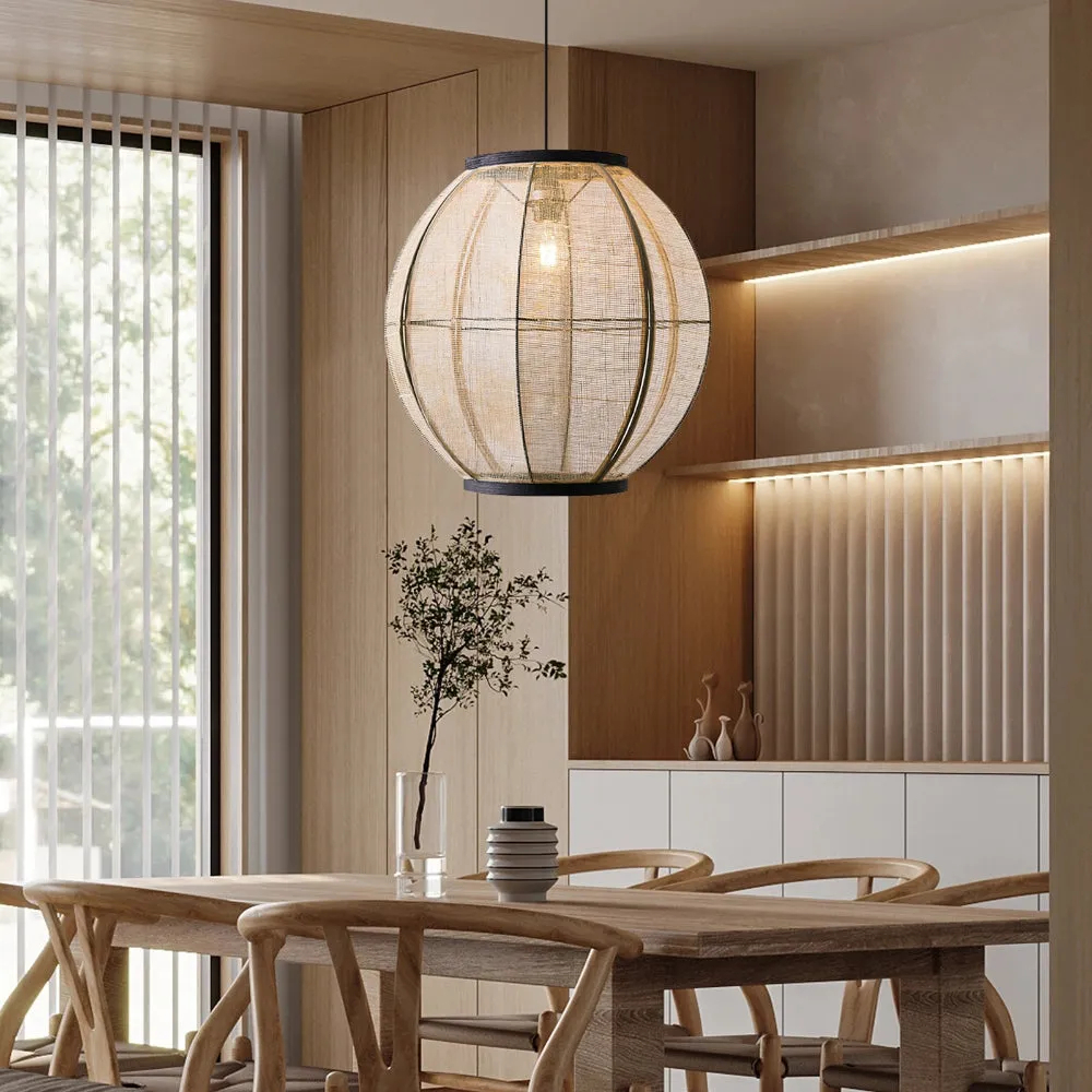 New Chinese Style Vintage Fabric Pendant Lights Handwoven