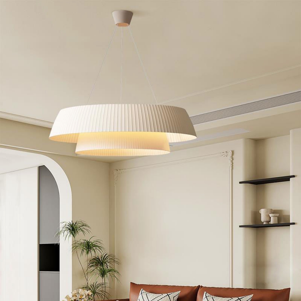 Japanese Style Creative Pleated Fabric Lighting Fixtures