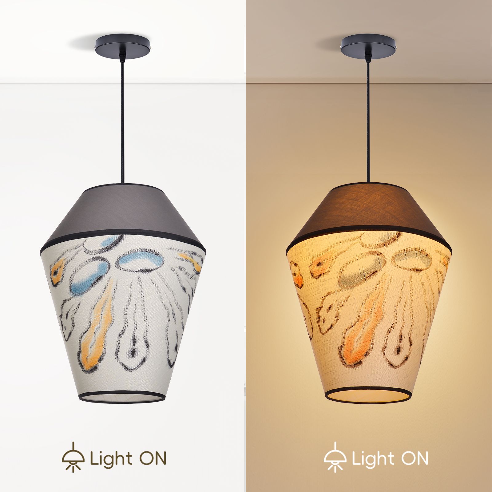 Japanese Restaurant Graffiti Fabric Pendant Light Chandelier Exhibition Hall Design