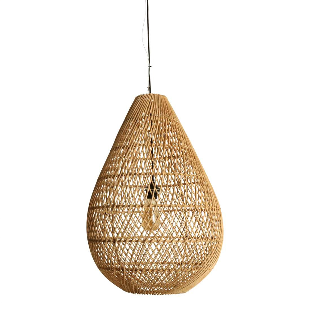 Handmade Rattan Chandelier Tear Shape Lantern Pendant Lamp