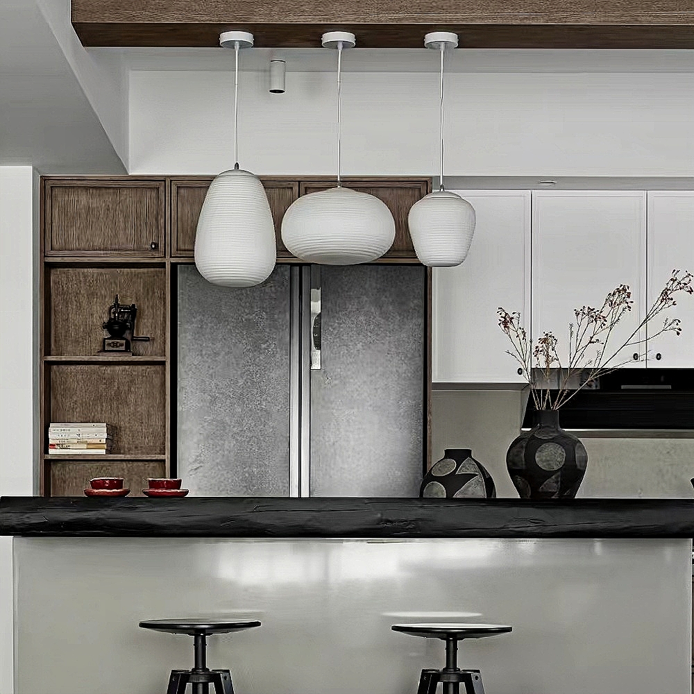 Danish Creative Cocoon Glass Chandelier Light Loft Duplex Staircase Glass Lighting Fixture