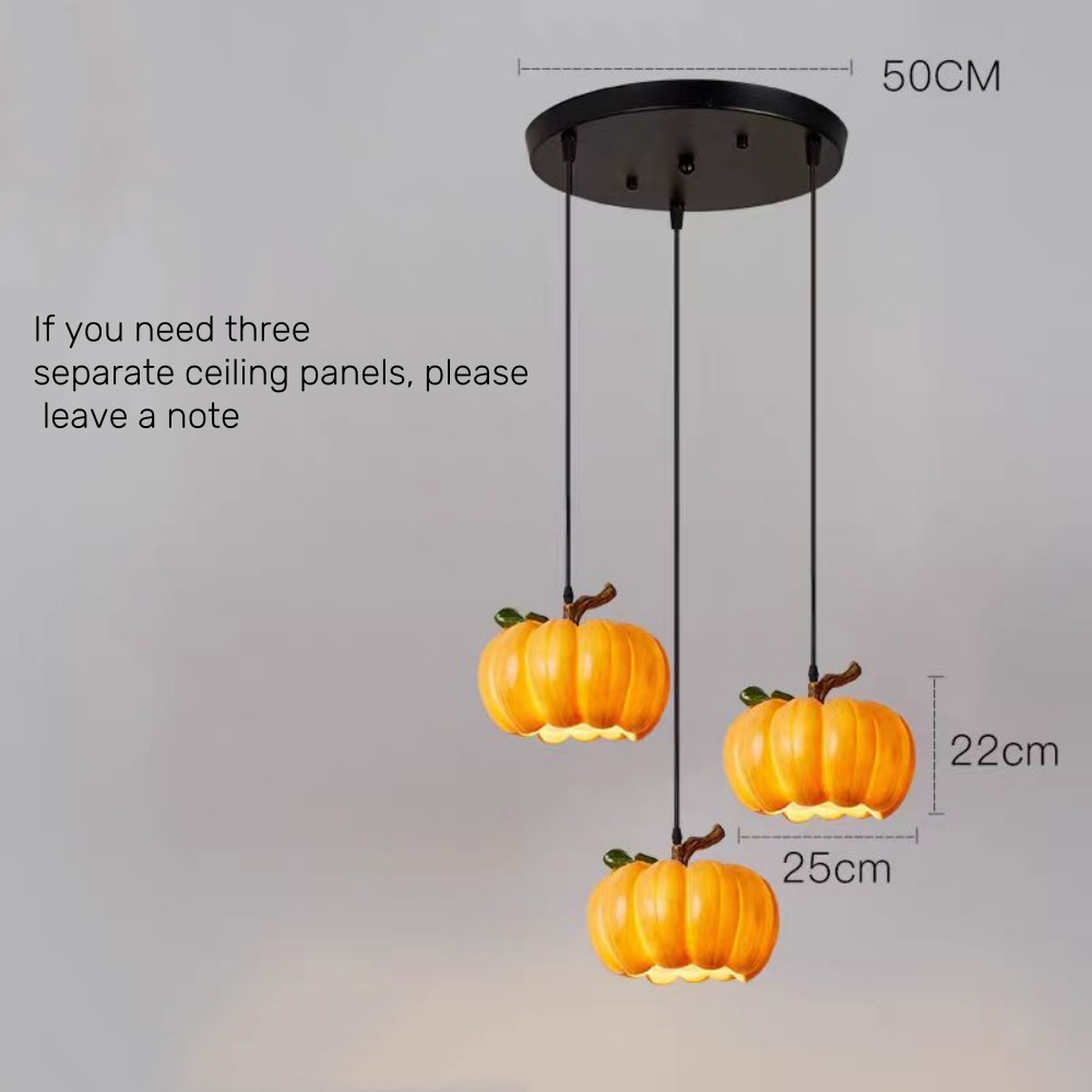 Retro creative resin pumpkin chandelier suitable for foyer bar and restaurant