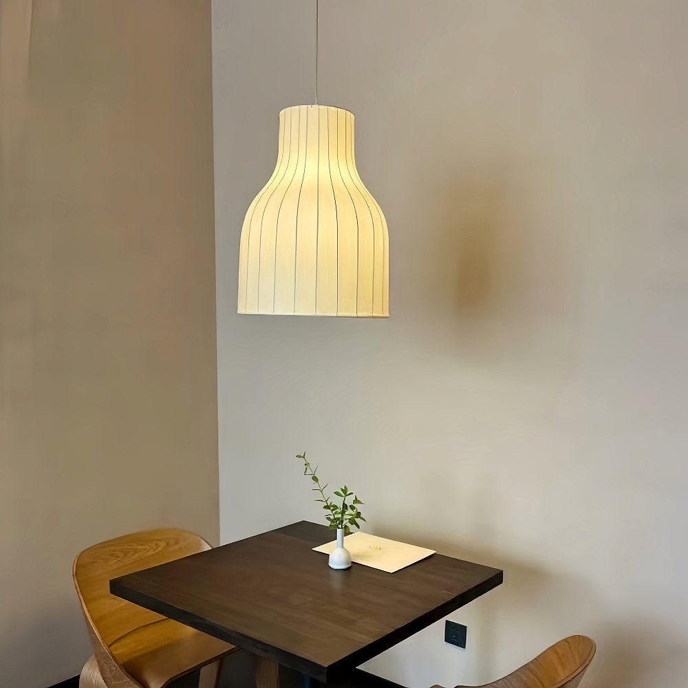 Handmade Elegant Fabric Pendant Lamp Unique Design Boho Chandelier for Cozy Living Rooms