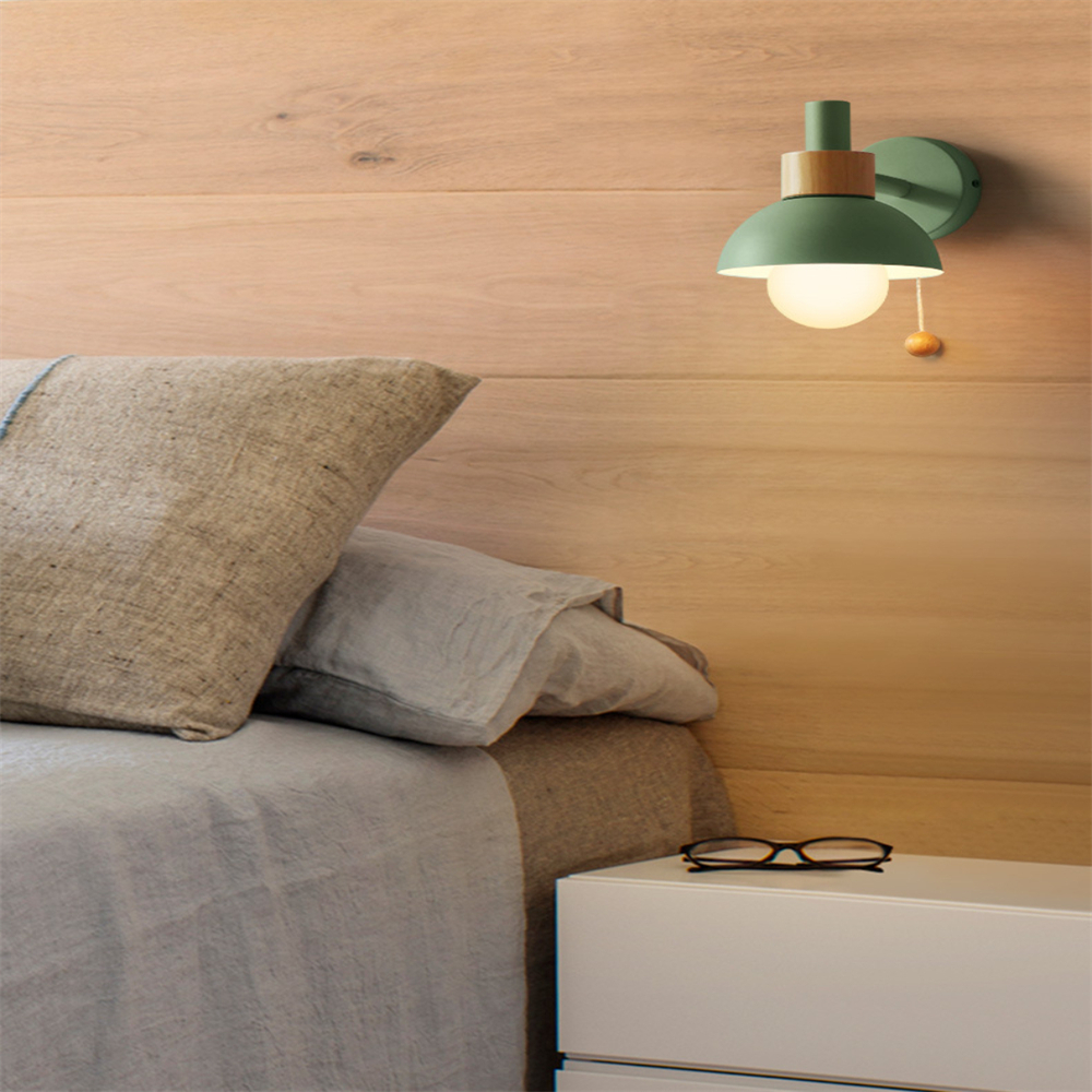 Macaron color matte dome wall lamp in living room foyer hallway