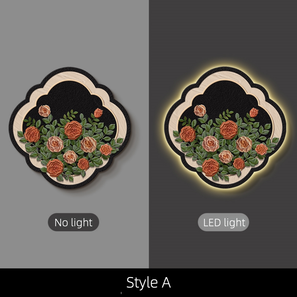 Medieval Style Entrance Hall Decorative Painting Wall Lamp