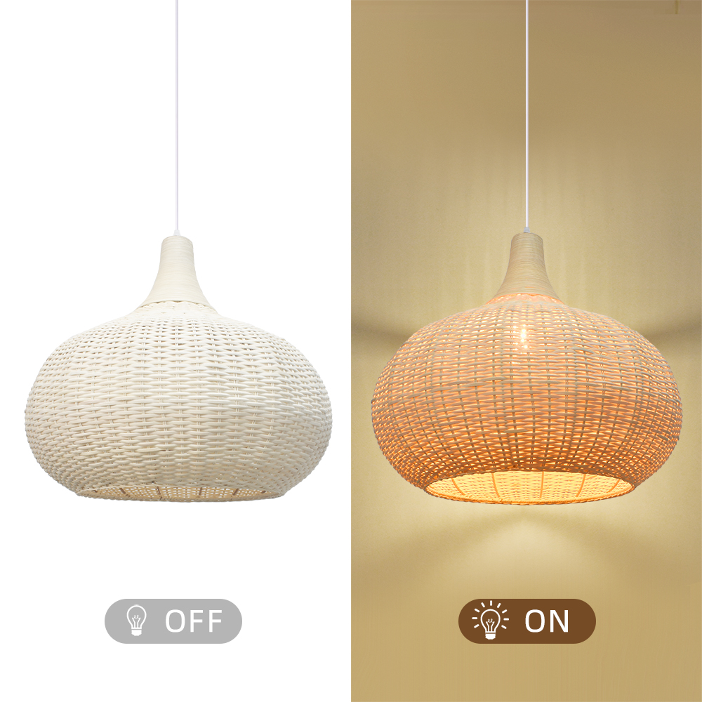 French Solid Color Cream Flower Bud Single Head Resin Pendant Light