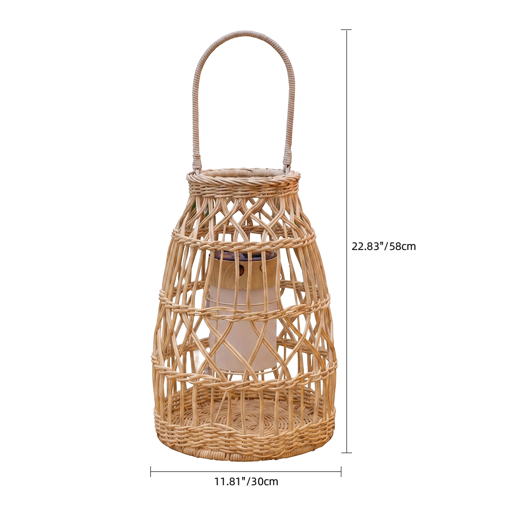 Coastal All-Weather Wicker Pendant Light Outdoor Rattan Lamp