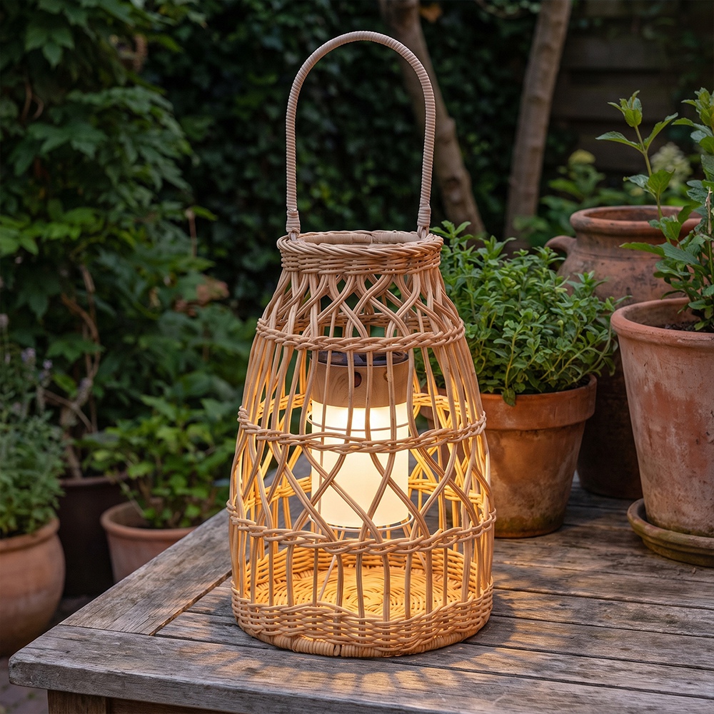 Coastal All-Weather Wicker Pendant Light Outdoor Rattan Lamp