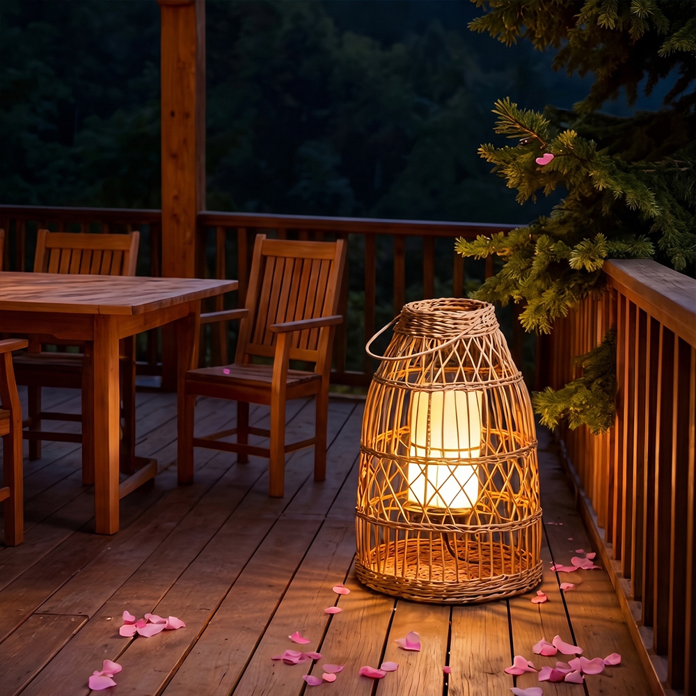 Coastal All-Weather Wicker Pendant Light Outdoor Rattan Lamp
