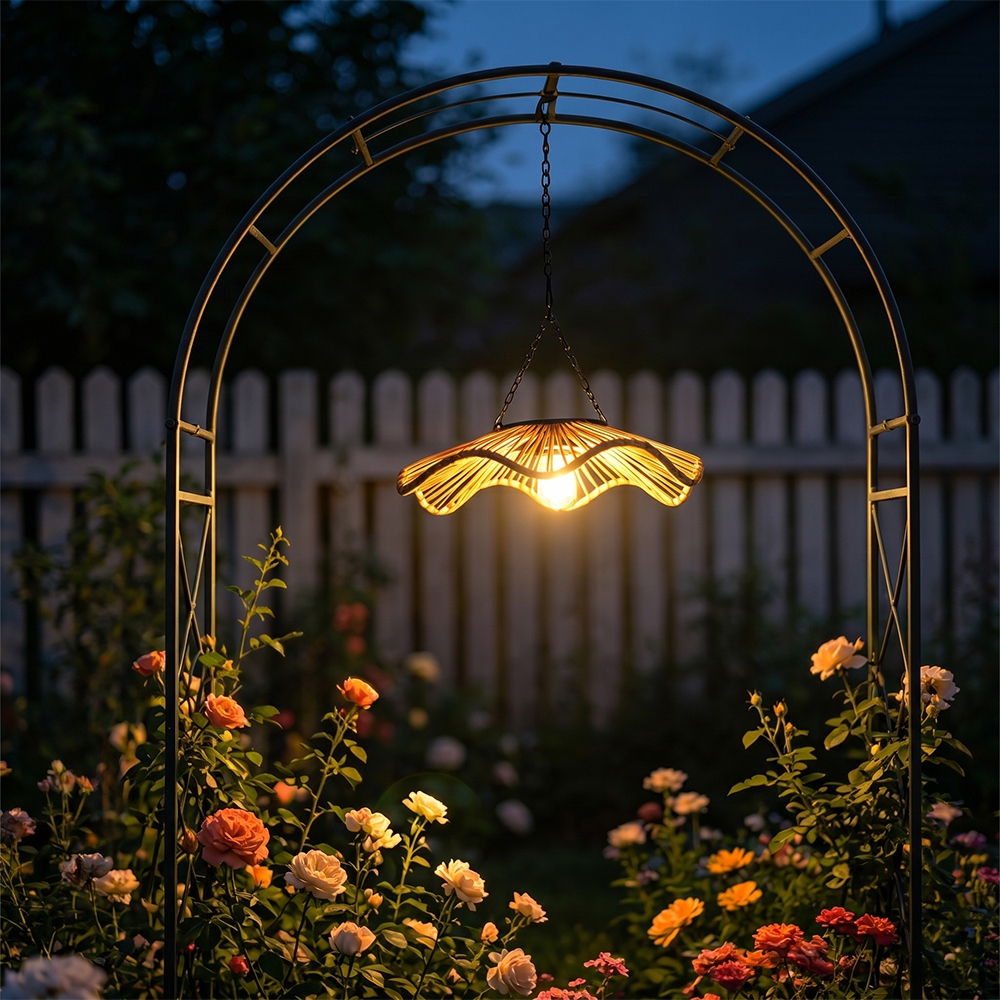 Boho Waterproof Solar Pendant Light for Outdoor Patio & Garden