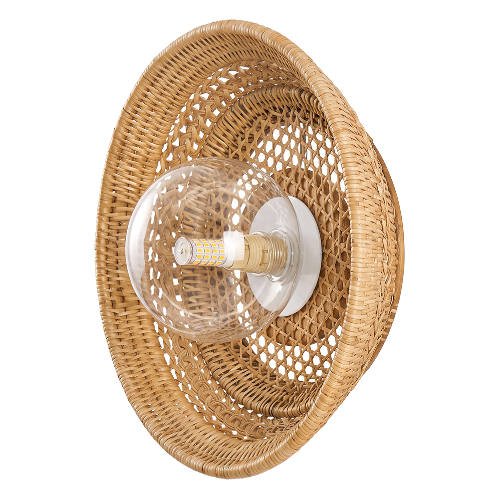 Handmade Bamboo Woven Wall Light Original Design Sconce