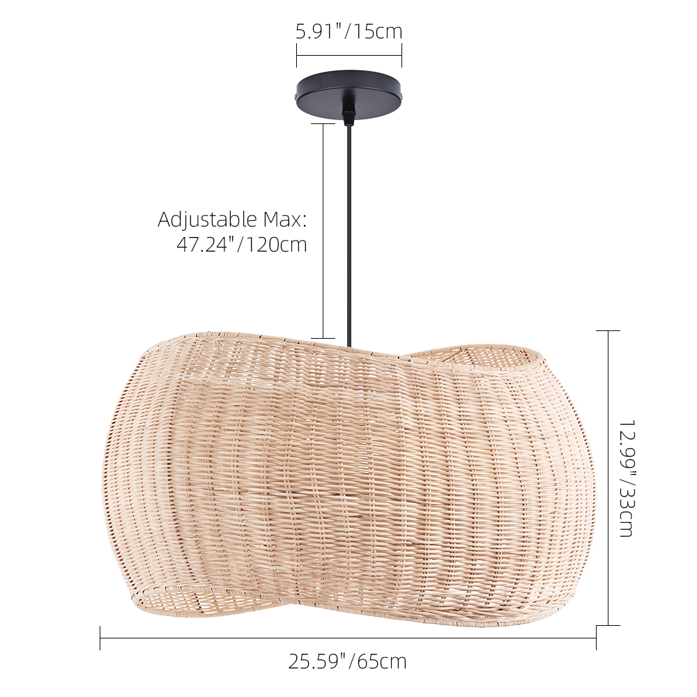 Natural Wicker Hanging Light Rattan Pendant Lampshade