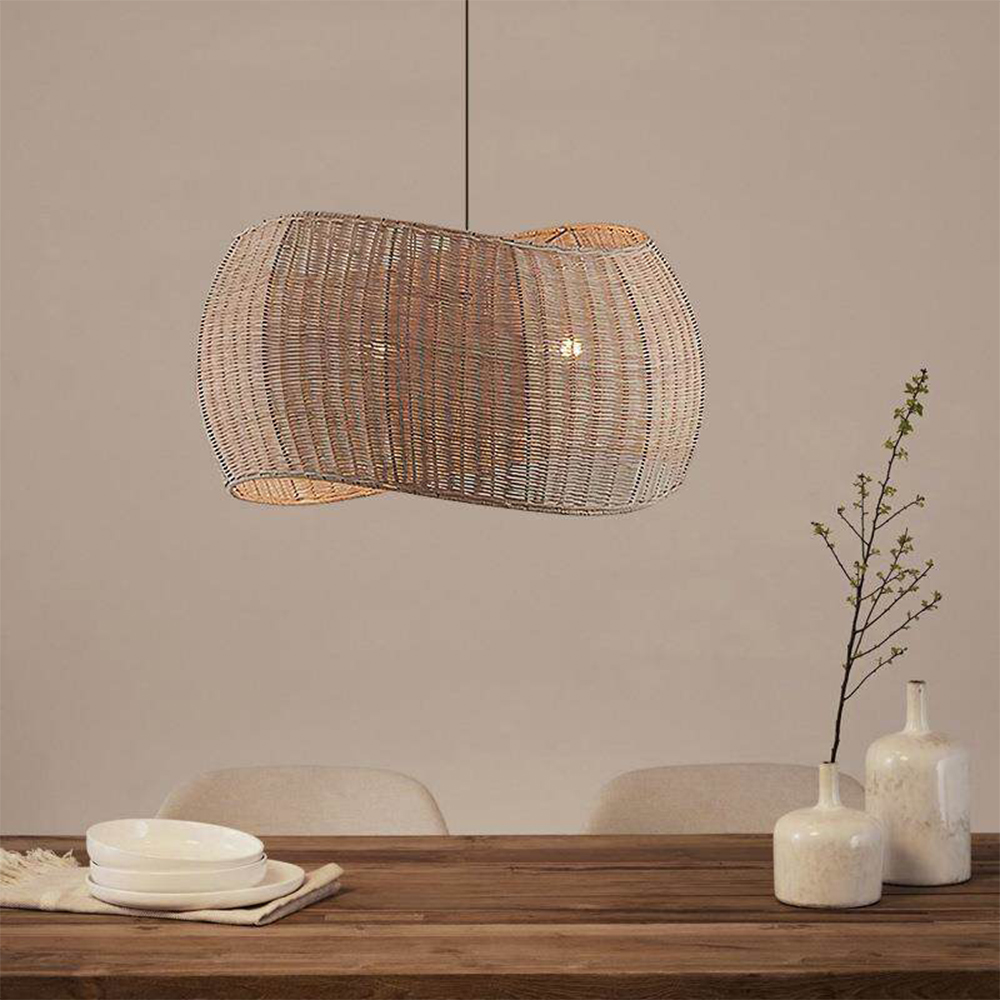Natural Wicker Hanging Light Rattan Pendant Lampshade