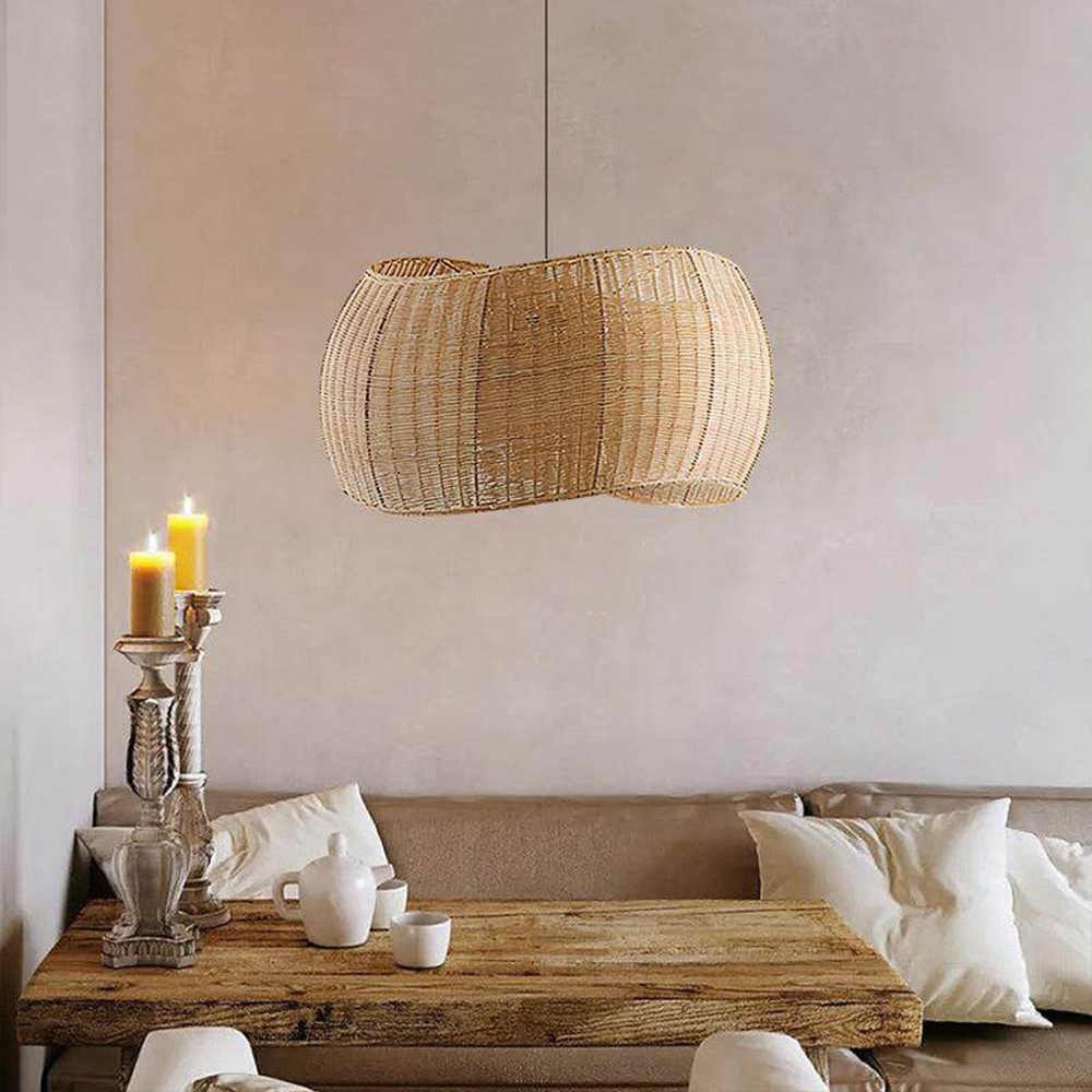 Natural Wicker Hanging Light Rattan Pendant Lampshade