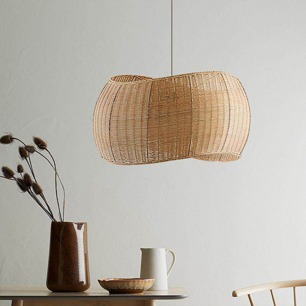 Natural Wicker Hanging Light Rattan Pendant Lampshade