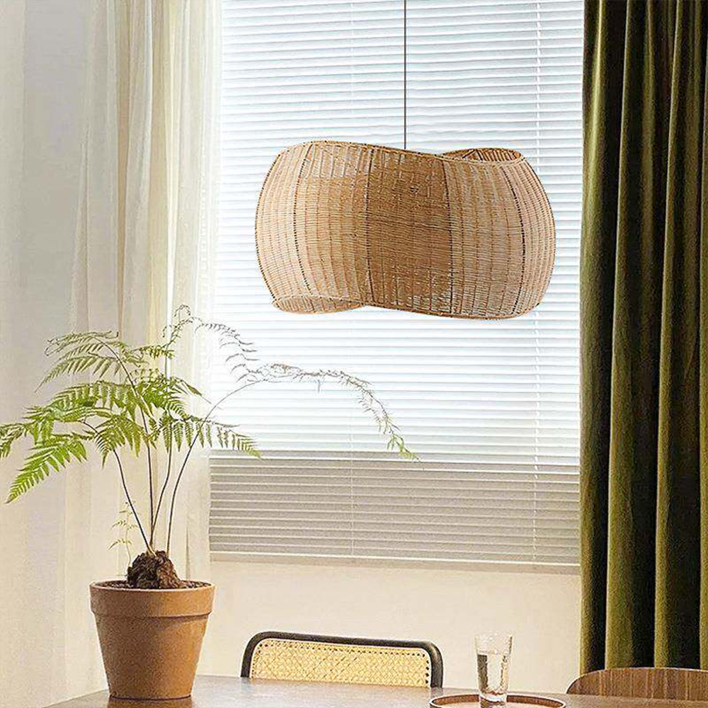 Natural Wicker Hanging Light Rattan Pendant Lampshade