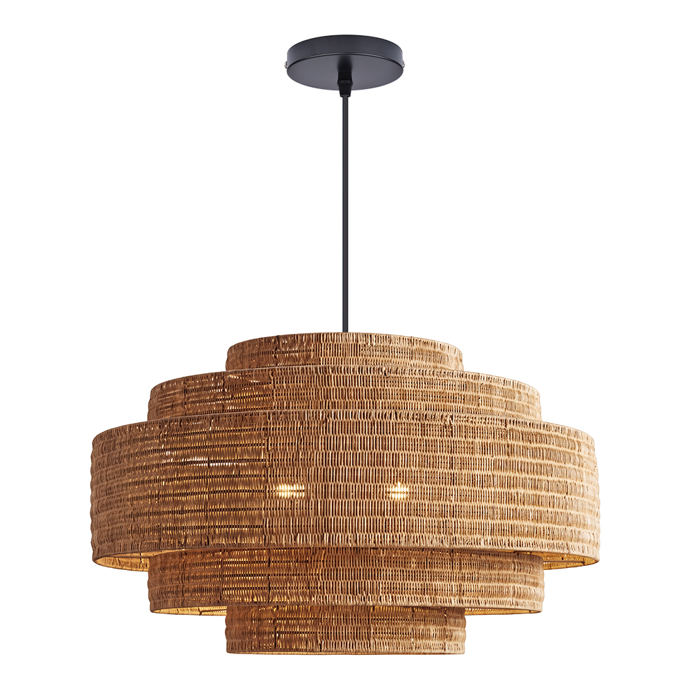 Natural Rattan Pendant Light Large Handwoven Ceiling Light