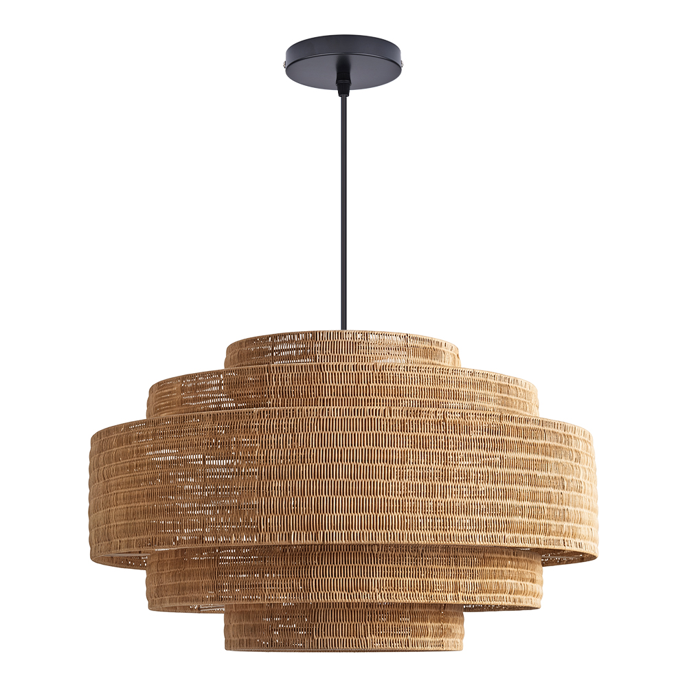 Natural Rattan Pendant Light Large Handwoven Ceiling Light